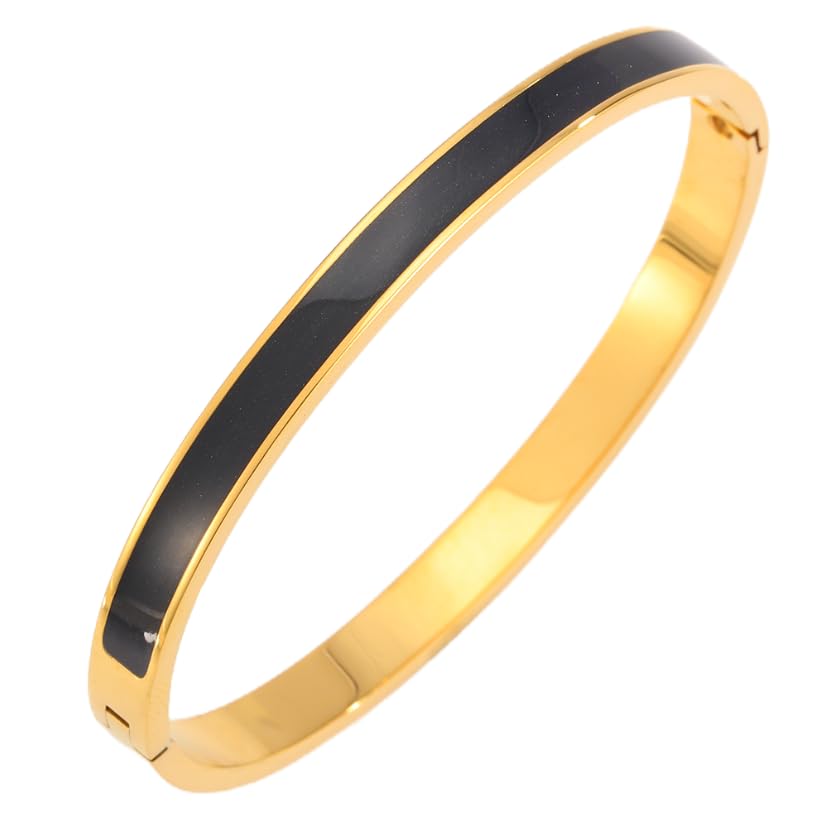 Black oil drop Non Fading Stainless Steel Bracelet With Buckle, Simple And Fashionable Handmade, Jewelry Fashion Gift