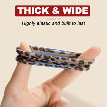 IKOCO 150PCS Seamless Hair Ties for Women, No Damage, Leopard Print | Cotton Ponytail Holders, Value Pack, Elastic, No Breakage, No Crease, Durable Hold, for Thick & Curly Hair - color: Leopard Animal Print