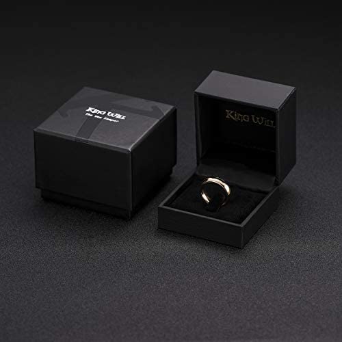 King Will Men's Women's Tungsten Carbide Ring 24k Gold Plated Rose Gold Plated Domed Polished Finish Wedding Band | Gold/Rose Gold, 1.5mm/2mm/4mm/6mm/8mm, Polished, Everyday Wear - color: Rose Gold 6mm