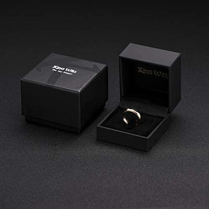 King Will Men's Women's Tungsten Carbide Ring 24k Gold Plated Rose Gold Plated Domed Polished Finish Wedding Band | Gold/Rose Gold, 1.5mm/2mm/4mm/6mm/8mm, Polished, Everyday Wear - color: Rose Gold 6mm