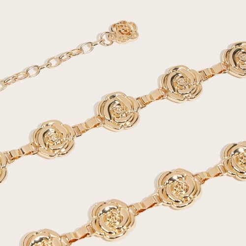 Mealah Waist Chains Gold Belts for Women - Adjustable Body Link Belts Ladies Fashion Chain for Jeans Dress