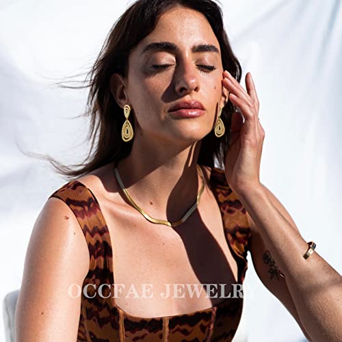 Gold Metal Clip On Earrings for Women Non Pierced Dangle Drop Earrings Multiple Styles - color: gold irregular