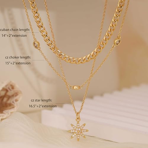 XIXINI Layered Necklaces for Women, Dainty Gold Necklace Stack 14k Gold Plated Layering Pendant Necklace Set Simple Statement Gold Necklaces for Women Trendy Fashion Waterproof Gold Jewelry - color: Gold-Set 4