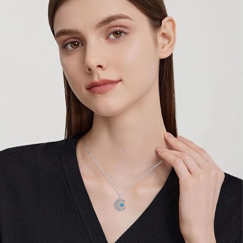 Witch Necklace 925 Sterling Silver Pentagram Triple Moon Pentacle Pendant Wiccan Pagan Jewelry Witchy Gifts for Women - style: Witches Knot