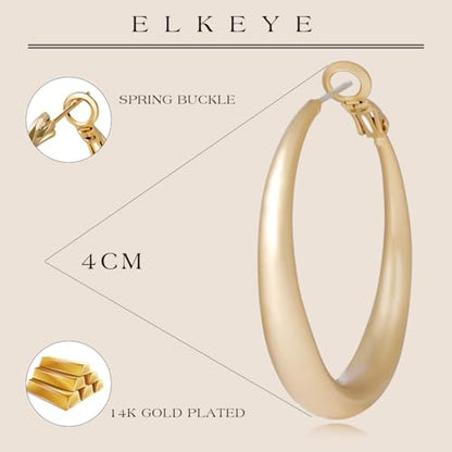 Golden Hoop Earrings For Women The Twisted Close-Fitting Hoop Shape Is Crafted With Gold-Plated Material And S925 Silver Pins Light Luxury Elegant Unique And Minimalist Style - color: GEE4007-Gold