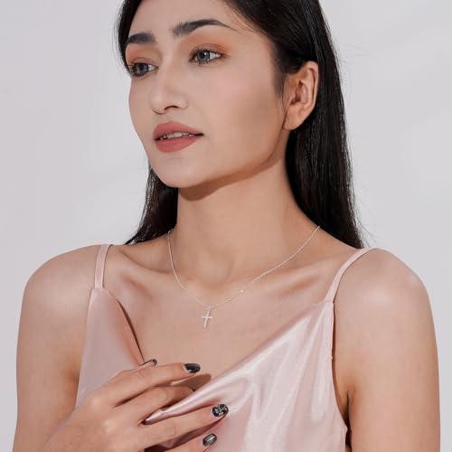 Layered Necklaces for Women | 14K Gold Plated Stackable Choker Necklace Set - Dainty Jewelry Gift - style: 3PCS-Silver Cross layered necklaces