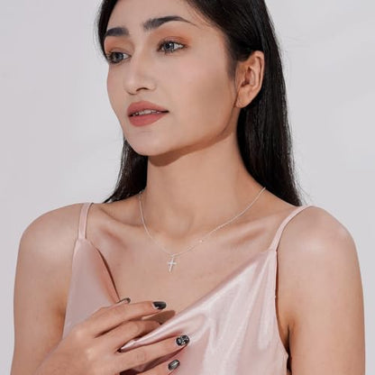 Layered Necklaces for Women | 14K Gold Plated Stackable Choker Necklace Set - Dainty Jewelry Gift - style: 3PCS-Silver Cross layered necklaces