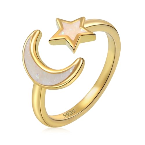 Toe Rings 925 Sterling Silver Toe Rings Adjustable Cross Toe Rings for Women Gold Plated Star Toe Ring Summer Beach Foot Jewelry for Friends - color: 3# 18K Gold Plated Star Toe Ring