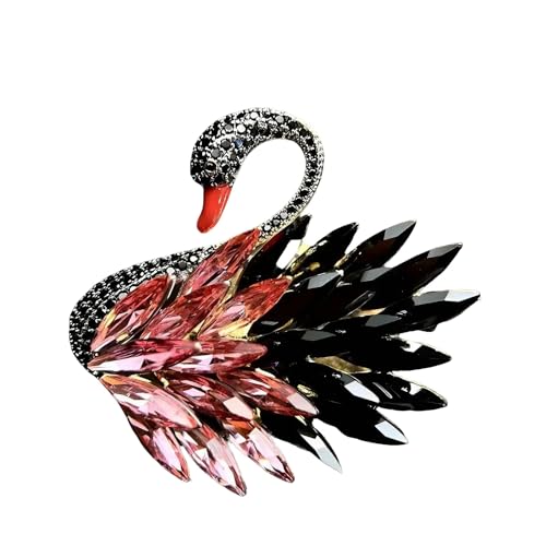 Luxury Camellia Flower Brooch, Sparkling Crystal & Rhinestone Pin with Teardrop Pendant for Women, Elegant Statement Jewelry for Wedding, Party, or Daily Wear - style: Tropical