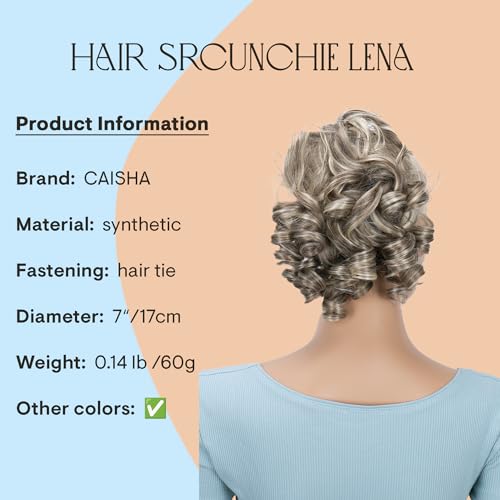 CAISHA Jumbo Hairpiece Scrunchy Updo Voluminous Curly Messy Bun Brown Blond Mix G8L - color: brown blond mix #12H88 G8L