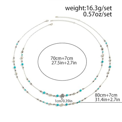 Long Necklaces for Women Pearl Necklaces for Women Long Chain Necklace Dainty Layered Pearl Necklace Statement Sweater Strand Chain Jewelry - color: Silver pearl