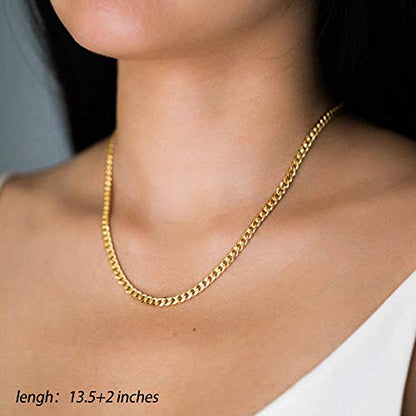Turandoss Gold Layered Necklaces for Women - 14K Gold Plated Handmade Multilayer Bar Pearls Coin Disc Moon Butterfly Medallion Adjustable Dainty Layered Choker Necklaces for Women Jewelry - style: 3 Layered Necklace - Thick&Chain&Disc