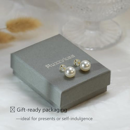 Trendy Big Simulated Pearl Earrings for Women, 925 Sterling Silver Post 14/12MM Oversized Large Pearl Studs Bride Bridesmaid Prom Wedding Earrings Jewelry Gifts - color: White, size: 14MM