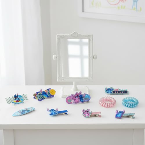 Stitch Hair Accessories Set with Hair Clips, Bows & Scrunchies - color: Disney Stitch