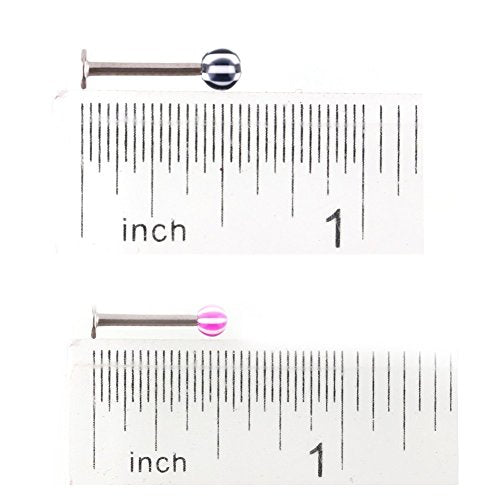 Skylarking 110 PCS Body Jewelry Piercing Eyebrow Navel Belly Tongue Lip Bar Ring 22 Styles