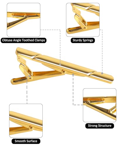 vivinin 5P Tie Clips For Men, 5 Different Color Tie Bar, Stainless Steel Tie Clip For Business, Wedding, Anniversary, Father's Day Gifts and Daily Life - style: Elegant