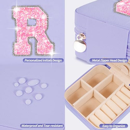 Uygafly Gifts for Teen Girl Trendy Stuff,Birthday Gift for 5 6 7 8 9 10 11 12 13 14 15 Year Old Girls,Cute Travel Jewelry Case Small Box - Lavender,R - color: Lavender, style: R