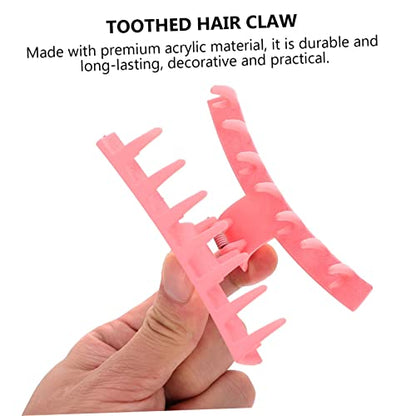 Outanaya Large Hair Claw Clips 3pcs Set Stylish Acrylic Hair Snap Clips Hair Barrette Hair Clamp Clip for Hair