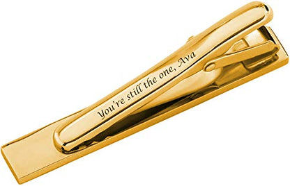 Personalized Gold Tie Clip For Firefighters Engraved Free - Custom Maltese Cross Tie Bar - Gift For Fireman | Free Engraving - Ships From USA