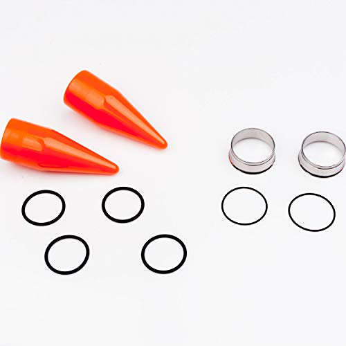 32 PCS 00G - 24mm Ear Taper Kit Gauge Stretching Kit | Hypoallergenic surgical Stainless steel Tapers Tunnels Plugs, body piercing jewelry for women and men - color: Orange