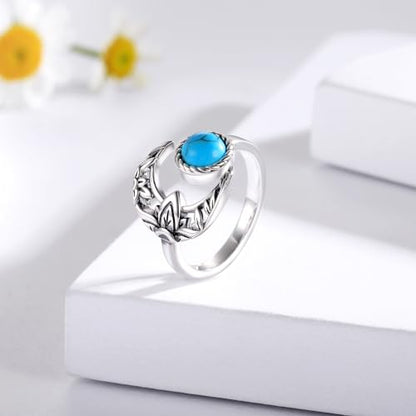 Sariel 925 Sterling Silver Toe Rings for Women Boho Adjustable Mid Finger Rings Summer Vacation Ocean Beach - color: Moon