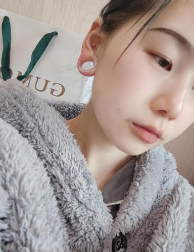 6G-30mm Acrylic Gauges for Ear Solid and Hollow Tunnel Plugs Stretcher lightweight Plugs Clear Double Flared Flesh Tunnels Earrings for Women Men - color: Clear:18mm = 11/16 inch