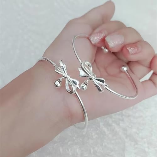 925 Sterling Silver Bracelet Plated Cuff Bangle Bracelet Fashionable Multi-layer Cross Wire Bangle Bracelet Open Adjustable Wide Cuff Bracelet for Teen Girls Fashion Jewelry - color: 14