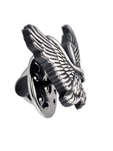 PinMart Patriotic Eagle Pin - Soaring American Eagle Enamel Lapel Pin - color: Nickel Antique Eagle, size: 25 Pack