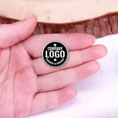 Custom Pins Bulk Custom Button Pins Customized Buttons Customized pin for Men - color: Round and Silver