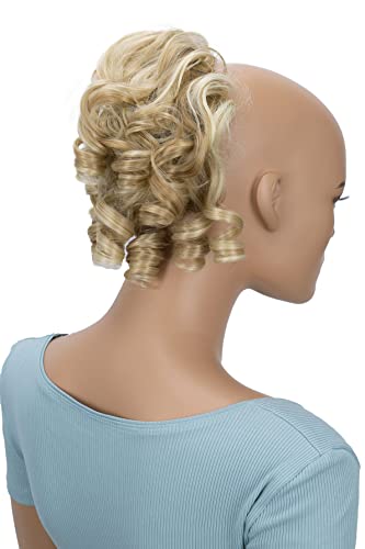 CAISHA Jumbo Hairpiece Scrunchy Updo Voluminous Curly Messy Bun Blond Mix G13L - color: blond mix #27H613 G13L