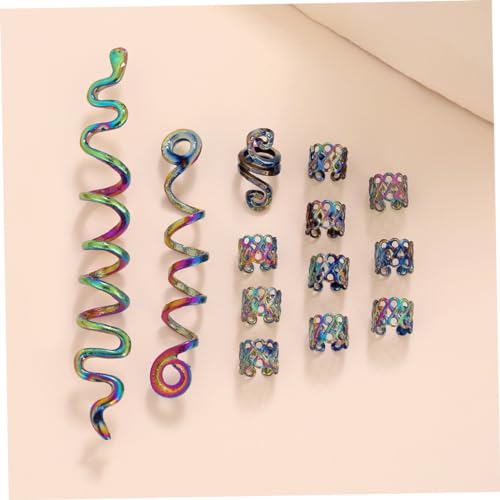 Metallic Hairpin Clips Spiral Coils Braid Jewelry Set Fashion Hair Accessories for Women Hair Braid Rings