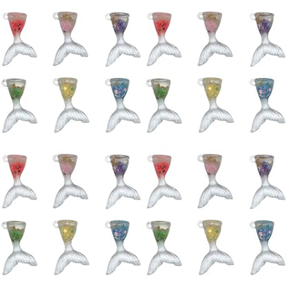 Sailanzi 18pcs Resin Ocean Tail Set Pendant Jewelry Making DIY Keychain Earrings Pendant Various Design Charms for Jewelry Making Bracelets Necklace (SN770) - color: SN770