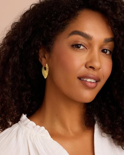 Chunky Hoop Huggie Dangle Tassel Pearl Bow Heart Charm Stud Cilp-on Earrings for Women, 14K Gold plated/Sterling Silver Plated CZ Large Jewelry Vintage Dainty Trendy Gift Daily Prom Party - style: Chunky Heart-GD