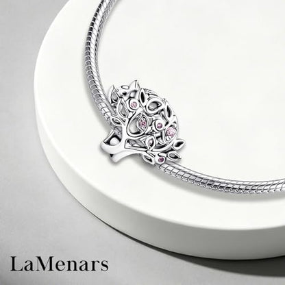 LaMenars 925 Sterling Silver Charms for Pandora Bracelets & Necklaces | Bead Charms Birthday Holiday Jewelry Gifts For Women - color: Family Tree of Life Charm