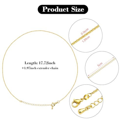 YOUBEIYEE 10 Pieces 18K Gold Plated Oval Jewelry Making Chains | Necklaces Bulk with Extender Chains - color: Gold Oval