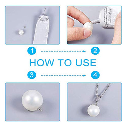 UNICRAFTALE 100pcs Stainless Steel Screw Eye Pin Peg Bails Cup Pearl Peg Bails Pin Pendants Small Pin Eye Screws Connectors Pendants Clasps Hooks for Half Drilled Beads Jewelry Earring Making 8mm Long - color: Stainless Steel Color-Flower