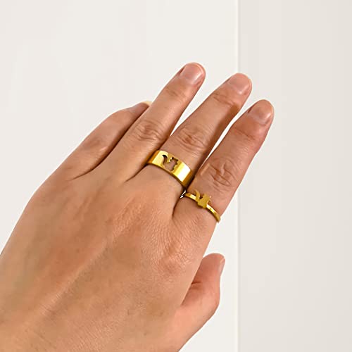 2PCS Matching Cute Animals Promise Engagement Rings for Couples Men Women Jewelry Band Sets 316L Stainless Steel Adjustable Open Ring - color: Raccoon-s
