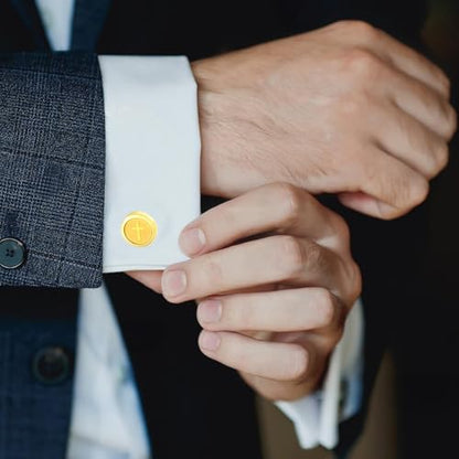 Cuff Links Mens Personalized Classic Round Cufflink Wedding Shirts Cufflinks for Men Jewelry Gifts - style: Cross sign