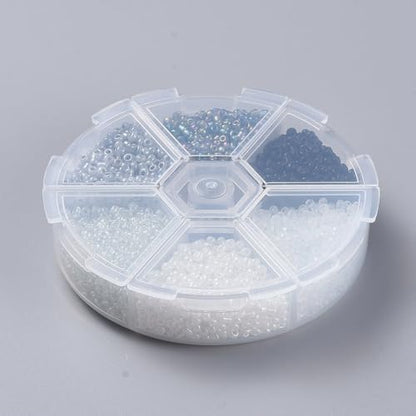 1Box 12/0 Glass Seed Beads 2mm Small Beads Round Loose Spacer Bead for DIY Friendship Bracelet Necklace Earring Summer Jewelry Making Phone Starp Craft Supplies Hole: 1mm About 3960pcs/box Black - color: Black-2mm
