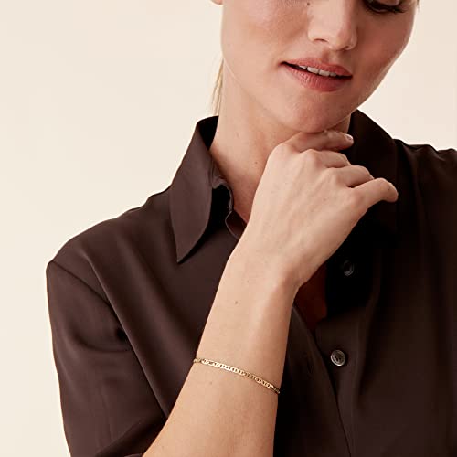 PAVOI 14K Gold Plated Beaded Bracelet for Women | Stackable Gold Bead Bracelet | Adjustable Dainty Gold Jewelry - style: Cuban