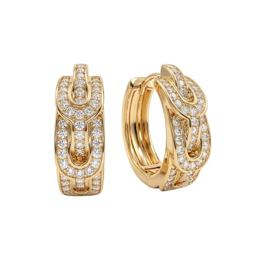 DREMMY STUDIOS Gold Dainty Huggie Hoop Earrings 18K Gold Plated Exquisite Open Tassel Dangle Charm Drop Sleeper Geometric Cross Coin Star Heart White CZ Simple Hypoallergenic Earrings for Women - color: Retro Hoop