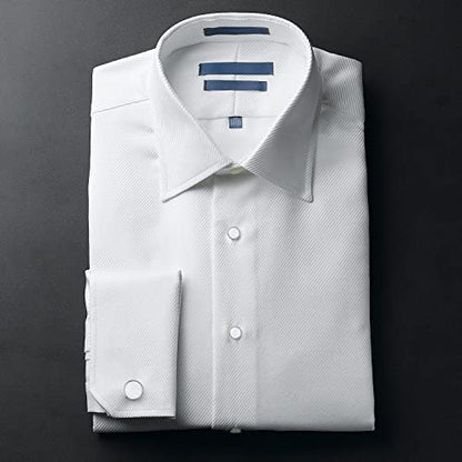 wynameleri Mens Classic Shirts Cufflink Studs, Mother-of-Pearl Tuxedo Shirt Button and Cuff Links Set, Formal Business Wedding Jewelry - color: MOP-Silver White