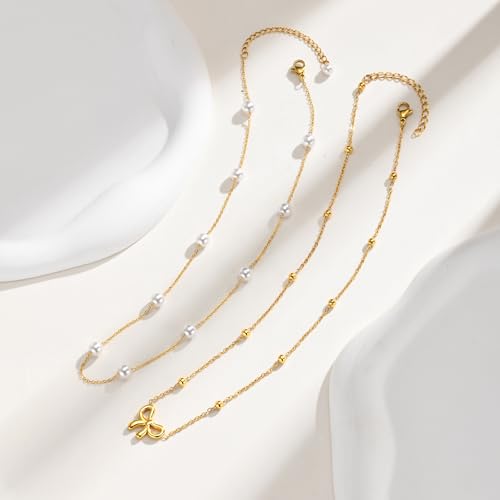 KSF Gold Lariat Necklace for Women Y Shaped Layered CZ Drop Chain | Y shaped necklace; Layered CZ detail; Long lariat style; Gift for her - color: Gold-12
