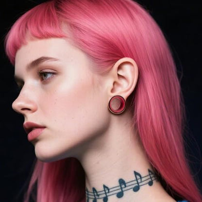 DOEARKO 6PCS Heart Shape Ear Tunnels Plugs Stainless Steel Hollow Double Flared Ear Gauges Tunnels Stretcher Body Piercing Earring Jewelry for Women Men 8mm-19mm - color: 3P-B, size: 10 mm