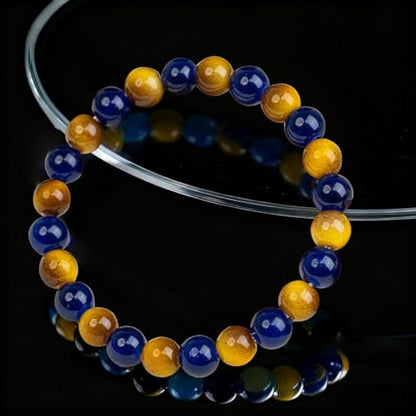 Money Attraction Bracelet with Tiger Eye Black Obsidian Hematite - Friendship Bracelet Beaded Jewelry Protection Bracelets