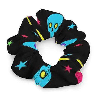Spiral Hair Ties for Women & Girls Trippy Mushroom Skull, No-Damage Coil Scrunchies, Traceless Ponytail Holders for Daily Use & Dreadlocks - color: Style (859)
