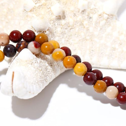 Simple 4mm Gemstones and Crystals Choker Necklace Unisex 16"-18" | Necklaces for Women Men, Adjustable, 40-45 cm Chain Length, Handmade, Spiritual Gemstones, Positive Energy, Daily Wear - style: Egg Yolk Stone