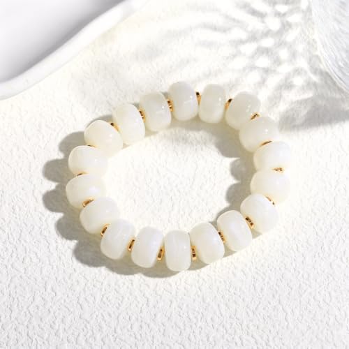 BVGA Colorful Chunky Beaded Necklaces for Women Boho Statement Resin Bead Choker Necklace Bracelet Earrings Trendy Summer Beach Surfer Jewelry Accessory Gifts - color: White 1