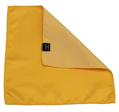 GUSLESON 3.15"（8cm） Solid Color Necktie and Pocket Square Cufflinks Sets For Men + Gift Box - color: Gold