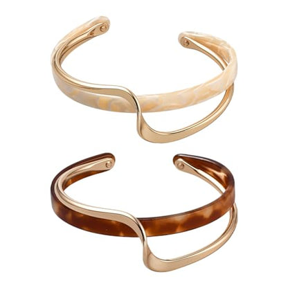 Cuff Bangle Bracelets for Women, Link Chain Bracelets Jewelry Gifts for Women - style: Curvy Lines